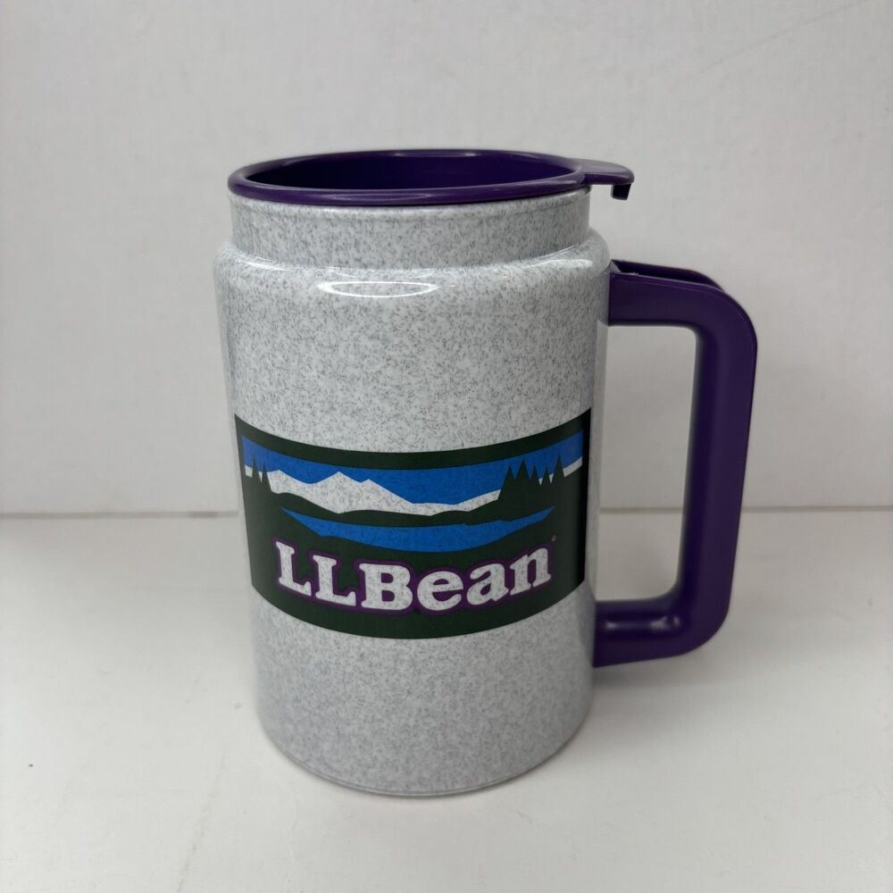 Vintage LL BEAN Plastic Travel Coffee Mug Thermos Cup Whirley Made in USA